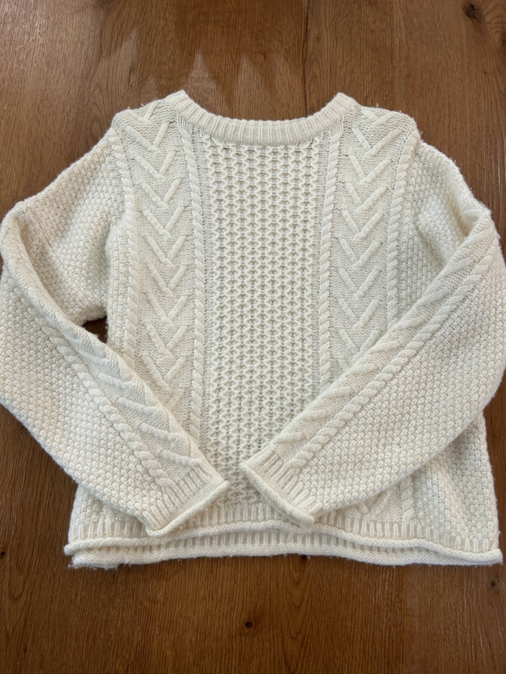 Madewell Cable Knit Crewneck Sweater - Cream